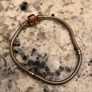 Pandora Bracelet with Rose Gold Clasp